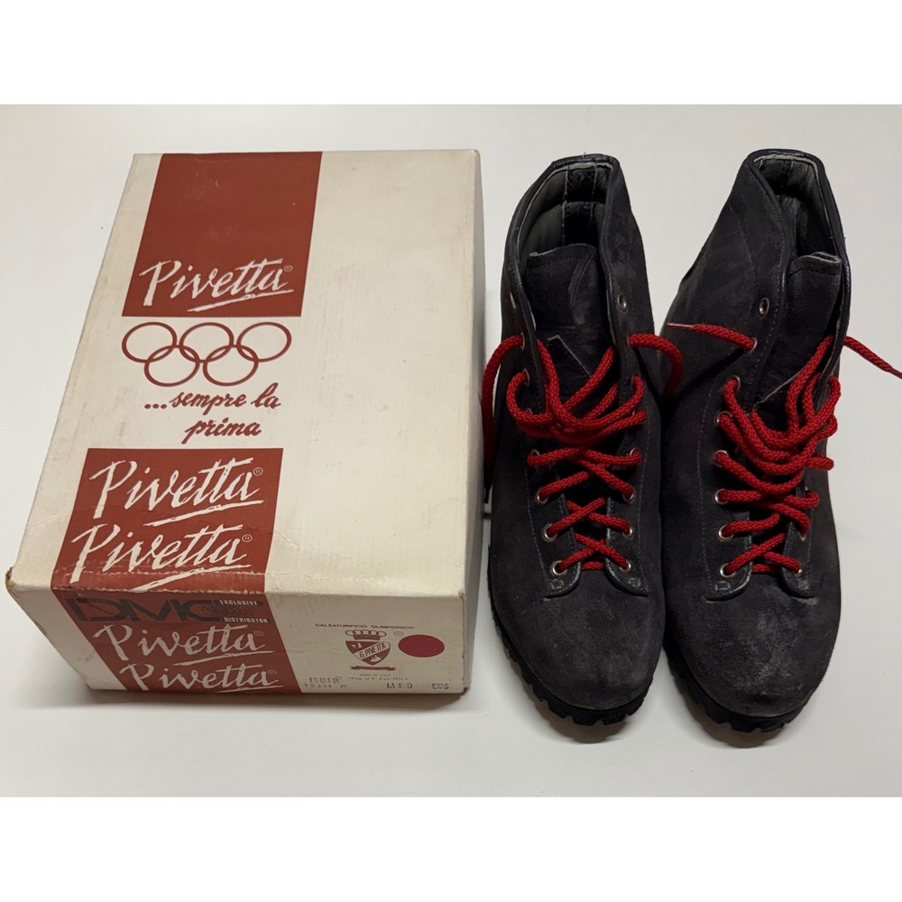 Pivetta for DMC Muir Trail C Vtg Grey Suede Hiking Boots Italy Vibram Mens 8.5